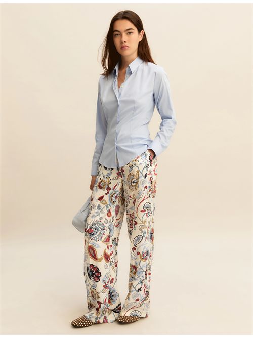 Pantalone in twill stampato - BIANCO LANA EMME MARELLA | EMMBAOBA132/001